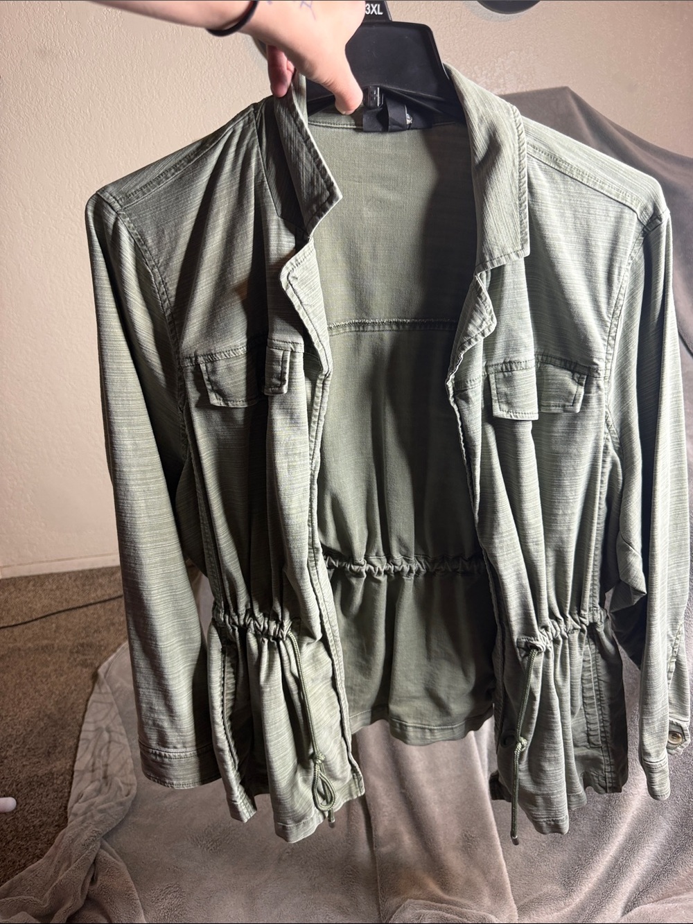 Lane Bryant Women's Olive Utility Jacket